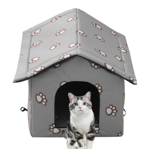 Cat House for Outdoor Cats, Insulated Feral Cat House for Outdoor Cats, Weather-Resistant Pet House with Door, Perfect Cold Weather Shelter for Community Cats and Stray Cats Cold Weather Pet House von Lokaquk