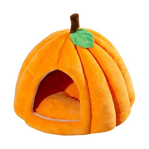 Halloween Pet House, Semi-Enclosed Pet Bed, Soft Sleeping Cat House, Garage Pet House, Bedroom Cat Bed, Pumpkin Cat Bed, Halloween Cat Bed, Cat House for Bedroom and Seasonal Decoration von Lokaquk