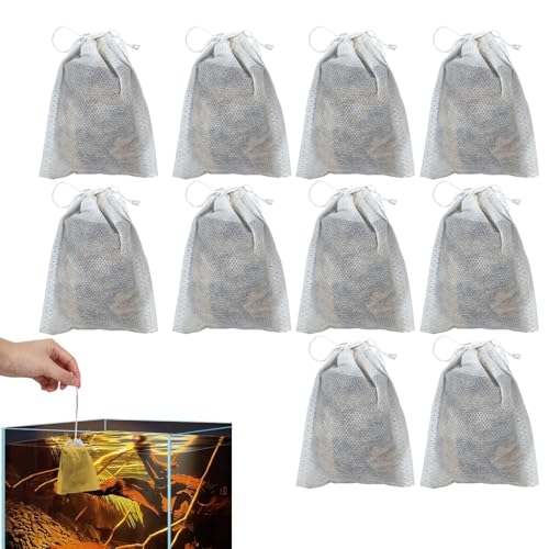 Lokaquk Catappa Leaves for Aquariums, Aquatic Betta & Shrimp Leaves – Catappa Almond Leaves for Natural Aquarium Water Conditioning, Ideal for Tank Decoration, 10 Bags for Shrimp and Fish Health von Lokaquk