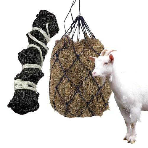 Lokaquk Hay Net for Horses, Hay Feeder Net, Small Mesh Haylage Net, Hay Net with Rings, Hay Net for Goats, Heavy Duty Hay Net for Goats and Horses 102x5cm/40.16x1.97 Inches von Lokaquk