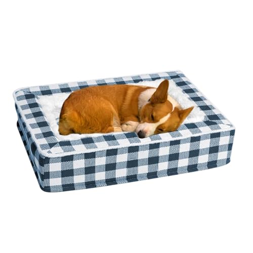 Lokaquk Mittelgroßes Hundebett, weiche Couch, waschbar, abnehmbares Hundebett, bequeme Hundebetten, mittelgroße Hundebetten, waschbar, Hundemöbel für mittelgroße Haustiere, 80 x 60 x 20 cm von Lokaquk