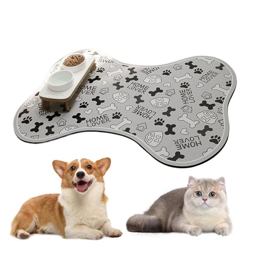 Lokaquk Pet Food Placemat, Floor Pet Feeding Mat, Anti-Slip Dog Bowl Mat, Quick Dry Water Dispenser Mat, Waterproof Dog Food Mat, Dog Accessories Feeding Mat, Pet Supplies Floor Mat von Lokaquk