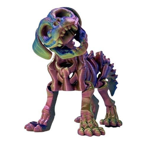 Lokaquk Skeleton Dog Toy | Creative Skeleton Dog Toy - Realistic 3D-Printed Fidget Hell Dog Model - Unique Dog Bone Collectible for Dog Lovers and Fidget Enthusiasts von Lokaquk