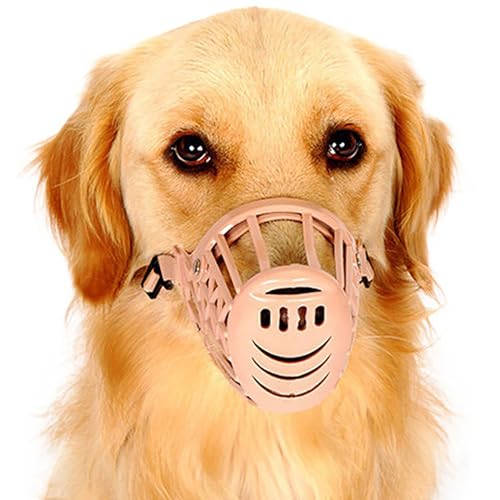 Hunde maulkorb, Mesh Schlaufe Atmungsaktive Hundemaulhülle, atmungsaktiver Maulkorb für kleine, mittelgroße und große Hunde, verhindert Beißen, Kauen und Bellen (5) von LokoRi