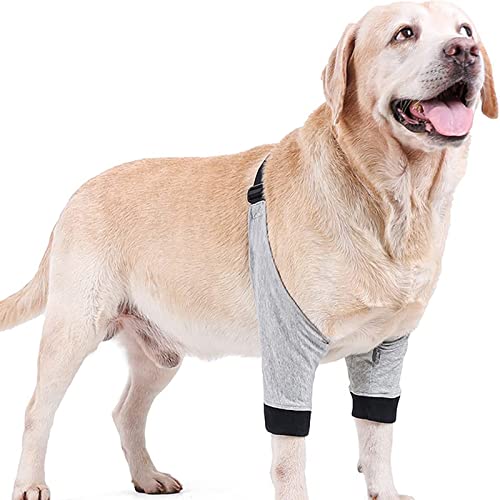 Vorderbein Ärmel für Hunde, Recovery Sleeve Hund, Hunde Kniebandage, Ellenbogenschützer Hund Hundebandage, Anti Lecken für Hunde (L) von LoKori