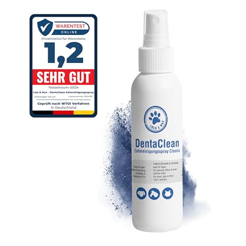 Lolo & Max DentaClean Spray Classic – Zahnreinigungsspray Für Tiere, 130ml - Zahnpflege und Dentalspray Für Hunde & Katzen - Zahnsteinentferner - 100% natürlich von Lolo & Max