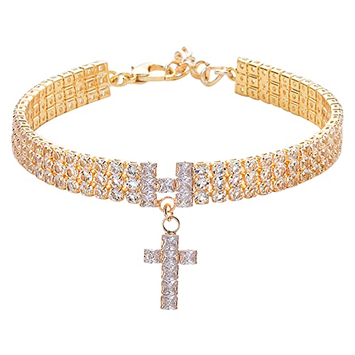 Hundegeschirr Goldkette Hundehalsband Hundehalskette Metall Kubanische Link für mittelgroße und große Hunde Heavy Duty Chew Proofss Individuelles Halsband (Gold, S) von Lomhmn