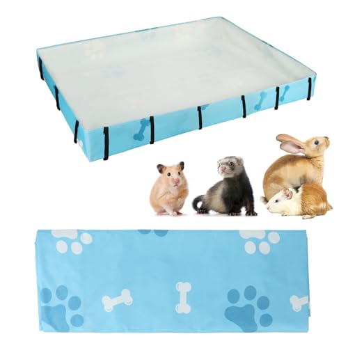 Lonepetu Wasserdichte Meerschweinchen-Käfig-Abdeckplane für C- und C-Gitter, 106,7 x 68,6 cm, waschbar, für Meerschweinchen, Kaninchen, Hamster, Igel, Frettchen, kleine Haustiere, Blau (kein Käfig) von Lonepetu