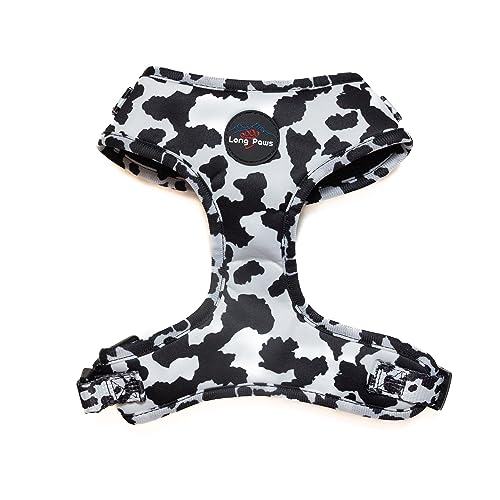 Long Paws Comfort Collection Hundegeschirr für Hund, Größe M, CowPrnt von Long Paws