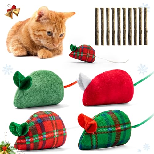 LongForU Katzenspielzeug, 14er-Pack Katzenminzenspielzeug, interaktives Katzenspielzeug für Erwachsene Kätzchen im Haus, Katzenkauspielzeug zur Zahnreinigung, festliches Katzen LongForU Katzenspielzeug, 14er-Pack Katzenminzenspielzeug, interaktives Katzenspielzeug für Erwachsene Kätzchen im Haus, Katzenkauspielzeug zur Zahnreinigung, festliches Katzen von LongForU