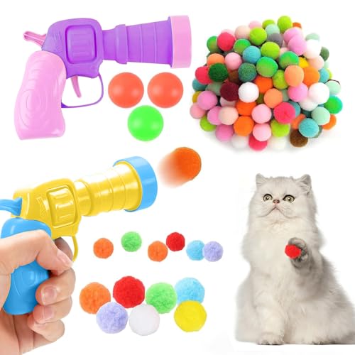 Katzenspielzeug,Katzen Ball Launcher,Interaktives Katzenspielzeug,Katzenspielzeug Ball,Interaktives Launch Training Katzen Spielzeug,Mehr Spaß beim interaktiven Katzenspielen für Katzenliebhaber von Lonimia