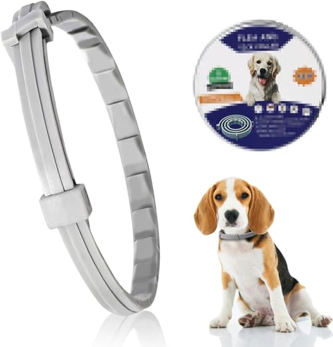 Verstellbar Zecken- & Flohschutz Halsband Hund, Floh und Zeckenhalsband für Hunde Natürlicher Zeckenschutz, Länge: 63cm,für kleine, mittlere und große Haustiere von Lonimia