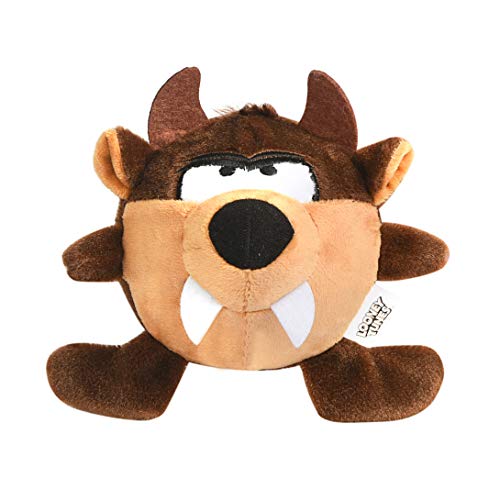 LOONEY TUNES for Pets Braun Tasmanian Devil Taz Ball Body Plüsch Hundespielzeug für alle Hunde | Quietschspielzeug für Hunde | Cartoon Charakter Weich Plüsch Stofftier Hundespielzeug von Looney Tunes