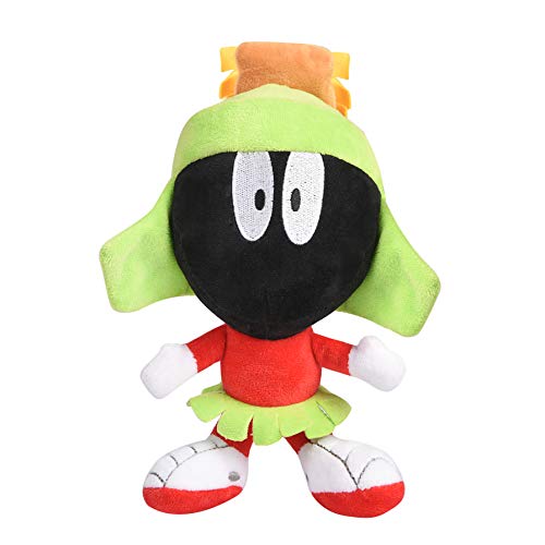 LOONEY TUNES for Pets Marvin The Martian Big Head Plüsch Hundespielzeug Stofftier für Hund | Hundespielzeug für alle Hunde | Niedliches Quietschspielzeug für Hunde in Grün, Gelb und Schwarz von Looney Tunes