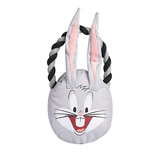 Looney Tunes for Pets Bugs Bunny Rope Head Stuffed Dog Toy for All Dogs | Grey and White Bugs Bunny Plush Fabric Toy for Dogs | Cute Rope Canvas Dog Toy von Looney Tunes