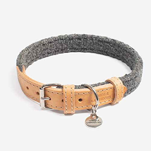 Lords & Labradors Essentials Herdwick Extra Extra Kleines Hundehalsband in Graphit | XXS Welpenhalsband | Luxuriöse Hundehalsbänder | Halsband für Welpen | Handgefertigt in Italien | Halsbänder für von Lords & Labradors