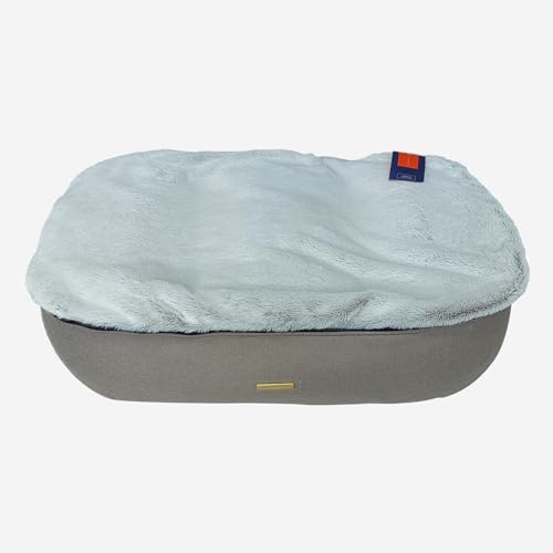 Lords & Labradors Luxuriöses Hundebett mit abnehmbarem Topper, Fleece-gefütterter Kapuze, rutschfester Boden, 3 Größen (L) von Lords & Labradors