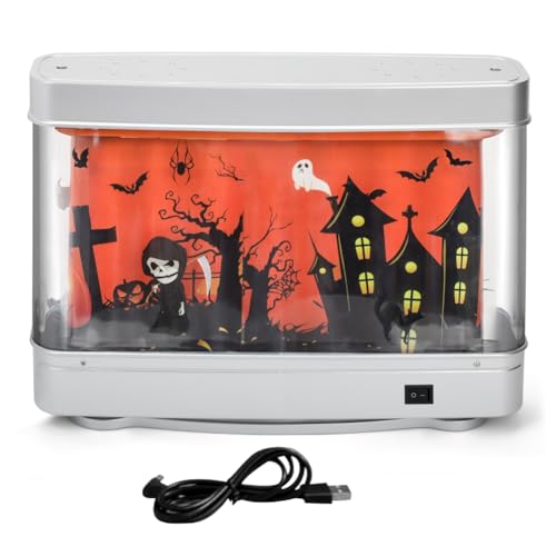 Losueeun USB-Aquariumlicht, Aquarium-, Nachtlicht, Virtuelle Dynamische LED-Tischlampe, Süßes Raumdekor, Geschenk für Halloween von Losueeun