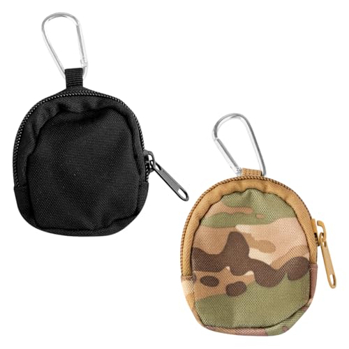 Lotsdonxia Taktische Haustier-Snack-Tasche, tragbar, verschleißfest, Sport-Modell, für den Außenbereich, Münzgeldbörse, geeignet für Outdoor-Spaziergänge, Haustierausrüstung, Schwarz und Tarnmuster, 2 von Lotsdonxia