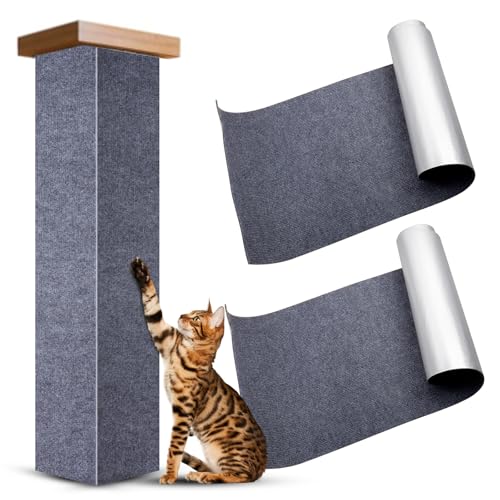 Selbstklebend Kratzmatte Katze, [200cmx40cm] Katzen Kratzbrett Wand, Kratzpads für Katzen, Kratzmatte Katze Sofa, Katzen Wand, DIY Climbing Cat Scratcher von Lottsall