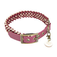 Trendfährte Hundehalsband Paracord [L: 43-50 cm x 30 mm - Bordeaux] von Loulourella