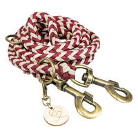 Trendfährte Hundeleine Paracord "eckig" geflochten [M/L - ca. 2 m x 10 mm - Bordeaux] von Loulourella