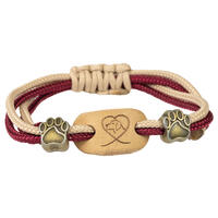 Trendfährte Paracord Armband [Bordeaux/Beige] von Loulourella