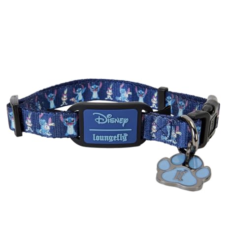 Loungefly Disney Stitch & Scrump Hundehalsband, Größe L, Blau von Loungefly