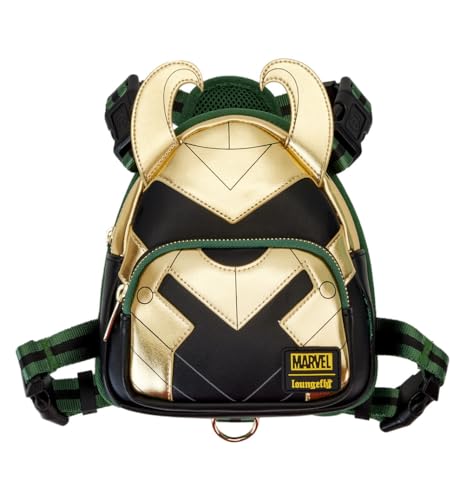 Loungefly Pets Marvel Loki Cosplay Mini Rucksack Hundegeschirr (klein) von Loungefly