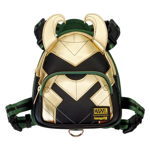 Loungefly Pets Marvel Loki Cosplay Mini Rucksack Hundegeschirr (groß) von Loungefly