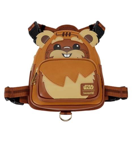 Loungefly Pets Star Wars Ewok Cosplay Mini Rucksack Hundegeschirr (Small), braun von Loungefly