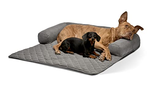 Lous Handgefertigter Sofaschutz Hund Hundedecke Sofa Hundebett Couch Sofadecke Waschbar 90 Grad XL Anthrazit von Lous