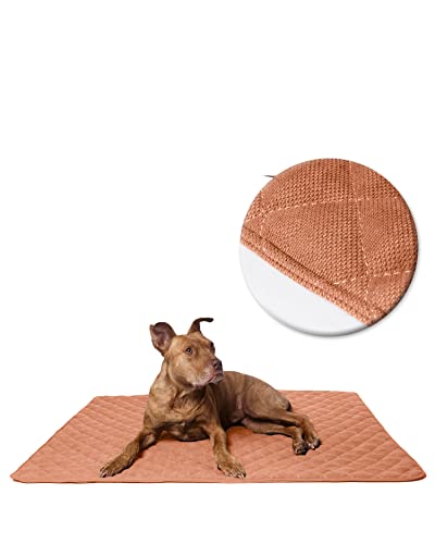 Lous stilvolle Hundematte, Hundedecke XXL für große, mittelgroße und kleine Hunde, waschbar bei bis zu 60 oder 90ºC, Sofaschutz, Haustier, Hunde und Katzen (L ca. 90x90 cm, Rosa/Pink) von Lous