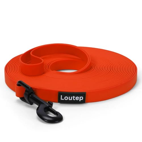 Loutep Biothane Schleppleine Für Hunde Lange Hundeleine 3m 5m Schleppleine 10m Für Hunde 15m 20m Leine Langlaufleine Trainingsleine Laufleine Schwimmleine Für Kleine Mittel Und Große Hund von Loutep