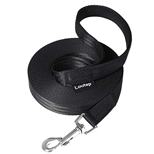 Loutep Trainingsleine für Hunde, 3 m, 5 m, 10 m, 15 m, 20 m, 25 m, 30 m, starkes Nylonseil, extra lange Leine, Hundeleine mit gepolstertem Griff für große, mittelgroße und kleine Welpen, Rückruf, von Loutep