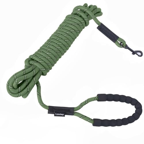 Loutep Trainingsleine für Hunde, 3 m, 5 m, 10 m, 15 m, 20 m, 25 m, 30 m, langes Seil, Schleppleine für Welpen, kleine, mittelgroße und große Hunde von Loutep