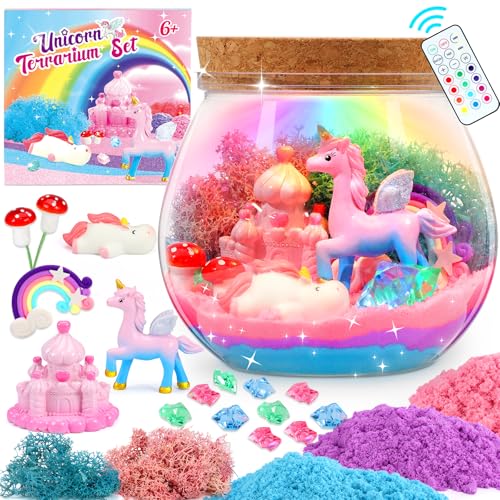 Einhorn-Geschenke für Mädchen – Einhorn Terrarium Set für Kinder – Geburtstagsgeschenk für Mädchen von Lovchil