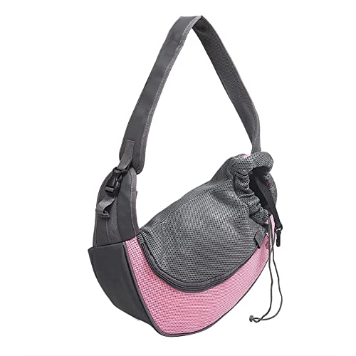 Haustier-Hunde-Tragetasche, atmungsaktives Netzgewebe, tragbar, für Reisen, sichere Haustierschlinge, Schultertasche mit verstellbarem, Welpen (klein, Rosa) von Love Dream