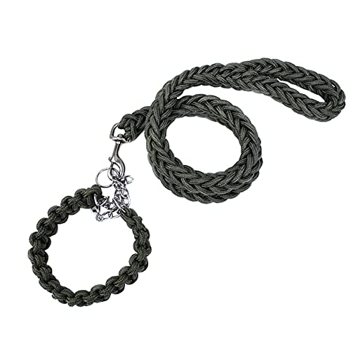 Hundehalsband und Leine, Set aus robustem geflochtenem Nylon, 122 cm, Hunde-Trainingshalsband für kleine, mittelgroße und große Hunde von Love Dream