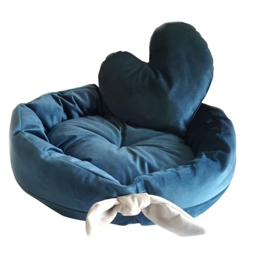 Love Gifts® weiches Kundekissen | Hundebett mittelgroße Hunde & kleine Hunde |Orthopädisches Hundebett |weiches Bett - Kissen | Blau von Love Gifts