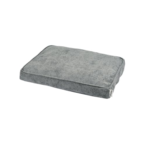 Love Story, Rechteckiges Kissen, Velours, Chenille, Polyester, 80 x 60 x 10 cm, Granit, Grau von Love Story