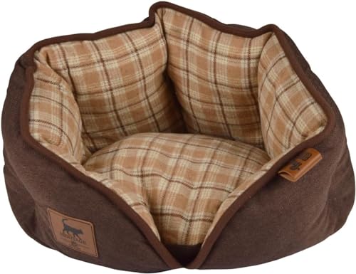 Love Story Hundebett, rund, Beige/Braun – D 40 x H 32 cm von Love Story