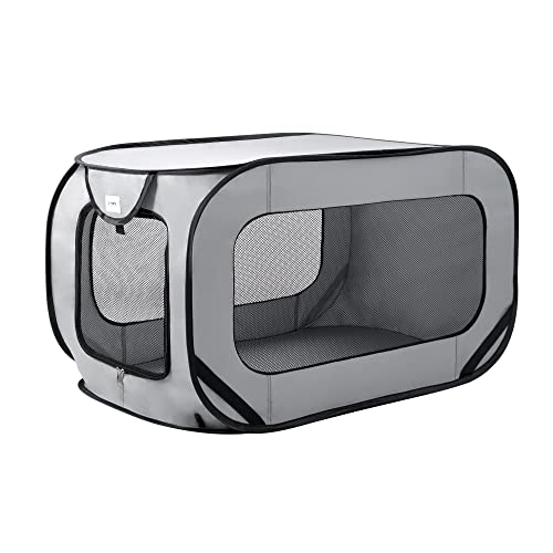 Love's cabin 36in Portable Large Dog Bed - Pop Up Dog Kennel, Indoor Outdoor Crate for Pets, Portable Car Seat Kennel, Cat Bed Collection, Grey von Love's cabin