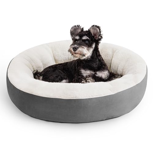 Love's cabin Rundes Donut-Katzen- und Hundebett, 50,8 cm, Haustierbett für Katzen oder kleine Hunde, rutschfeste und Wasserabweisende Unterseite, superweicher, strapazierfähiger Stoff, waschbar, von Love's cabin