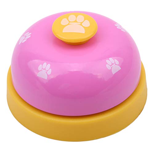 LoveAloe Pet Bell Hundetraining Glocke mit rutschfesten Gummiböden Hundetürglocke für Hundetraining, Rose Red + Yellow Button von LoveAloe
