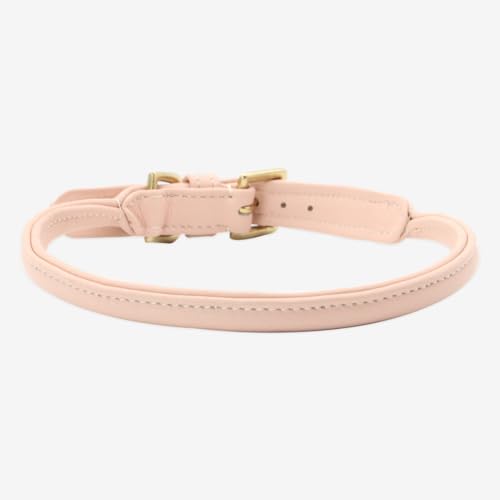 Hundehalsband Leder-Halsband Allrounder, Chintz Rosé, Größe M, LovePanama von LovePanama