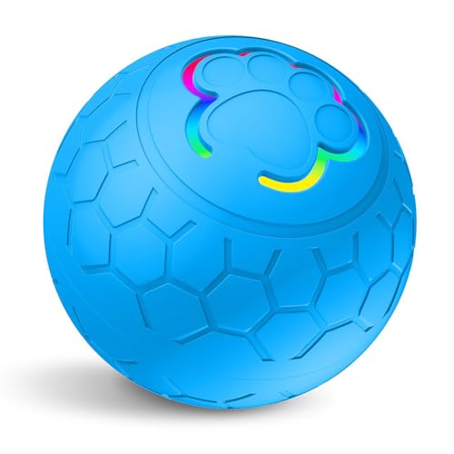 Lovehomily Smart Pet Ball, elektrischer Katzenball, automatisch hüpfendes und rollendes interaktives Spielzeug mit LED-Leuchten, elektronischer rotierender Ball, wiederaufladbarer Haustier-Ü von Lovehomily