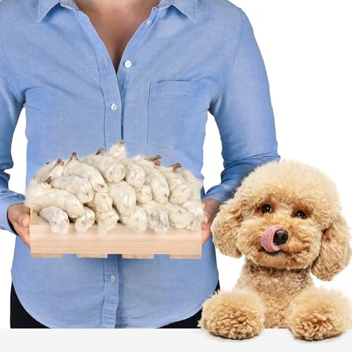 Getrocknete Kaninchenpfoten mit Fell 500 g | Hasenpfoten Snack | Hundesnack Natur | Hypoallergener Kausnack Kaninchen | Proteinreicher Zahnpflege Snack von Lovely DOG