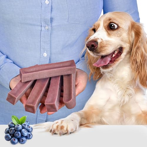 Natürliche Hundekausnacks 5 Stück | Käsesnack | Blaubeer-Geschmack | Fettarm | Lang anhaltend | Gesund von Lovely DOG