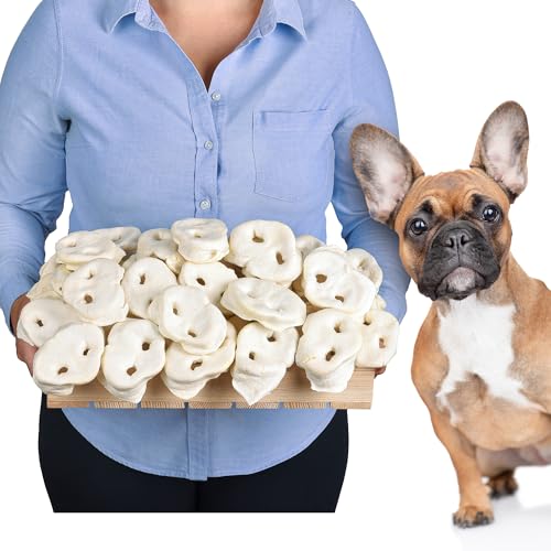 Weiße Schweinenasen 1kg | Natürlicher Kauartikel für Hunde | Leckerer Snack | Premium-Qualität von Lovely DOG